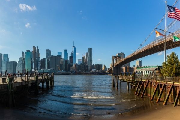 skyline Manhattan Dumbo barrio de Nueva York