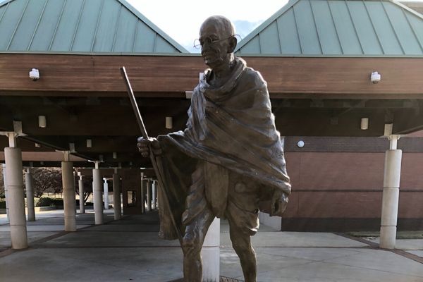 Estatua Gandhi Atlanta Paseo de la fama por los derechos internacionales Atlanta