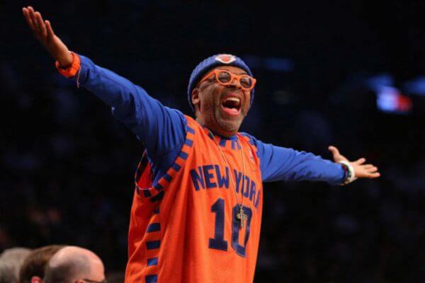 Spike Lee durante un partido de los New York Knicks en el Madison Square Garden